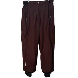 Bonfire Vaporlite Snowboarding Pants Womens Large Silver Series Maroon Winter